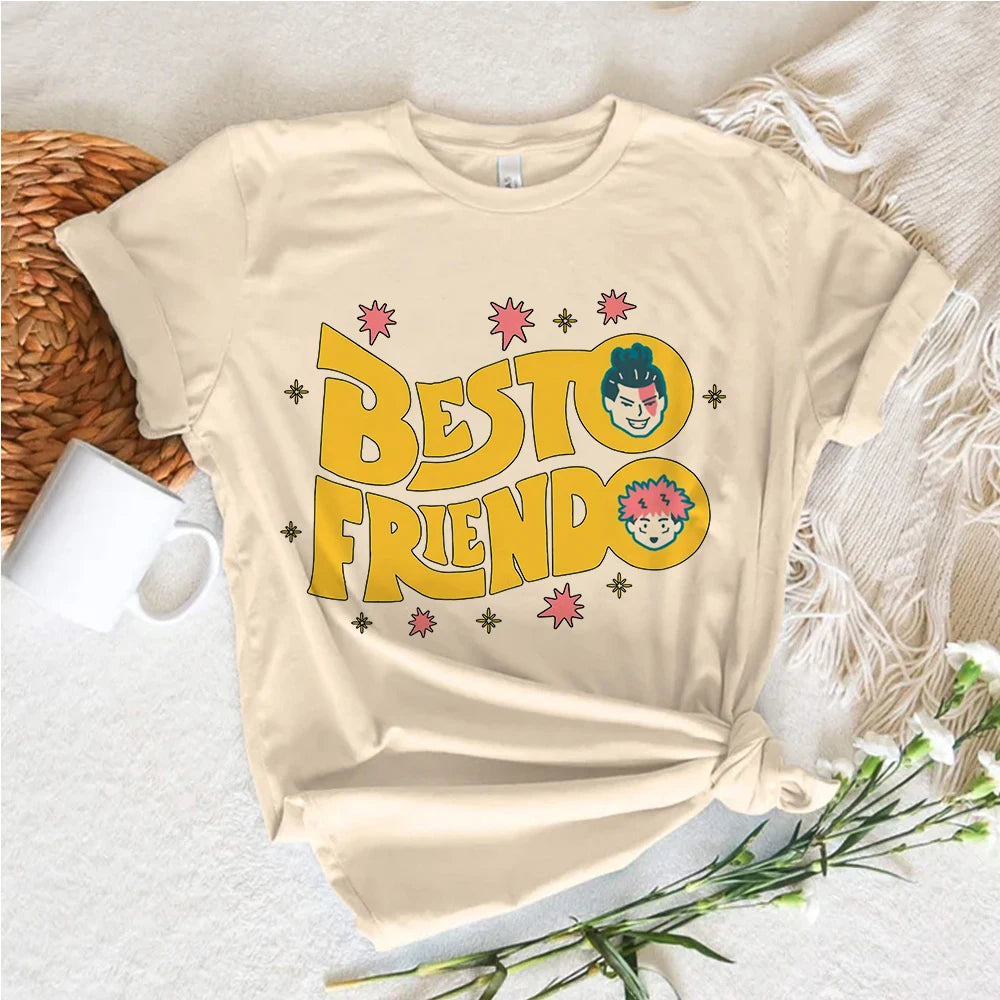 Gojo Anime t shirt women Y2K graphic streetwear top girl Japanese anime streetwear clothes