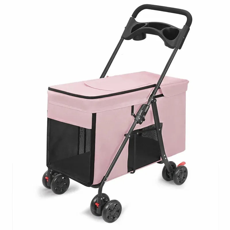 Folding Stroller for Medium & Large Dogs - Travel Pet Cart – photo 4