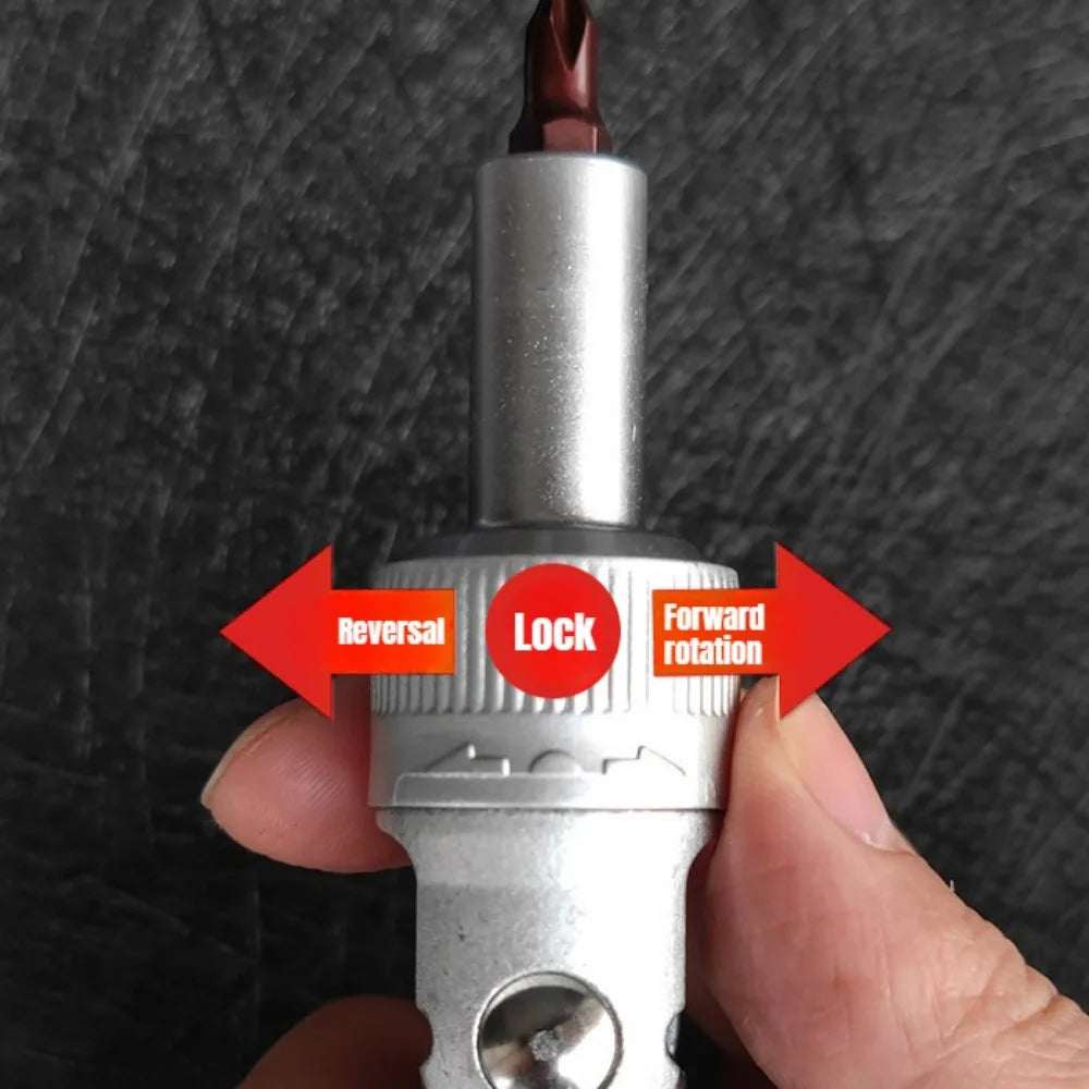 72-Tooth Ratchet two-way screwdriver Set bendable labor-saving screwdriver bit kit one-word cross Household maintenance tool