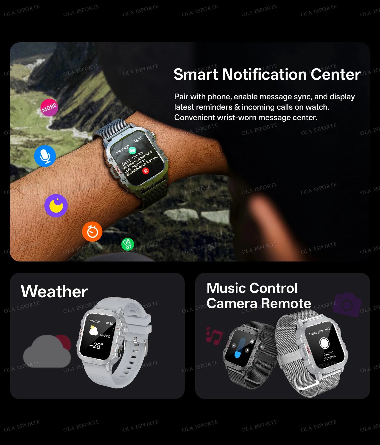 2026 Military Smart Watch – IP68 5ATM, 1.81" AMOLED, Bluetooth Call & Outdoor Fitness Tracker | Men
