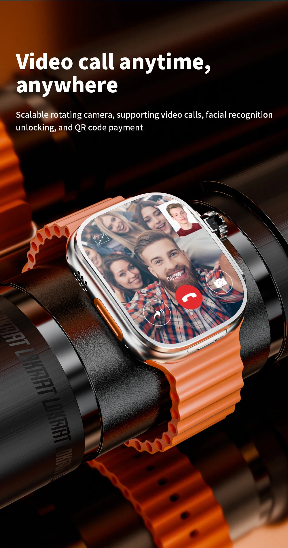 JC02 Pro 5G Smartwatch 2.29inch Amoled Curved Display S10 Ultra Smart Watch With Rotary Camera GPS WIFI NFC Compass Video Call