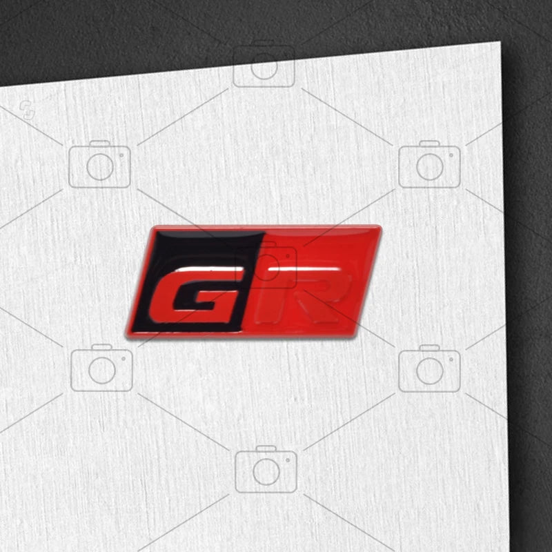 Car Metal GR Sport Logo Badge Steering Wheel Decals Styling For Corolla C-HR Camry Prado Prius Highlander FJ Cruiser Yaris RAV4