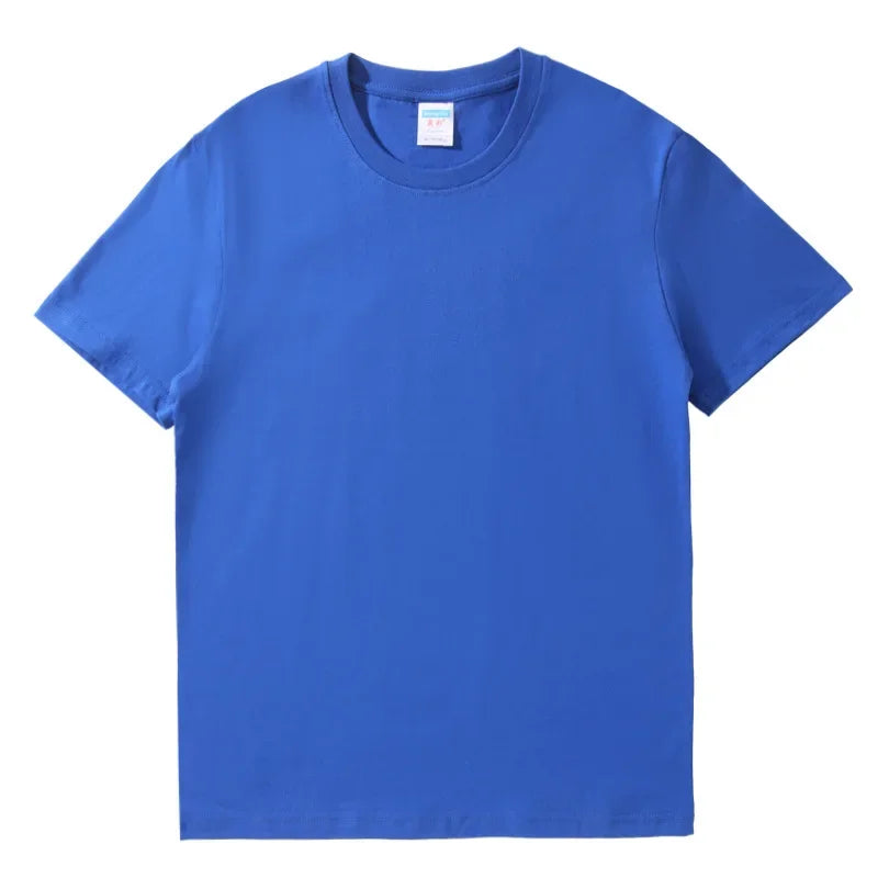 Women's 100% Cotton Loose Tee — Solid O-Neck Short-Sleeve Casual Summer Top