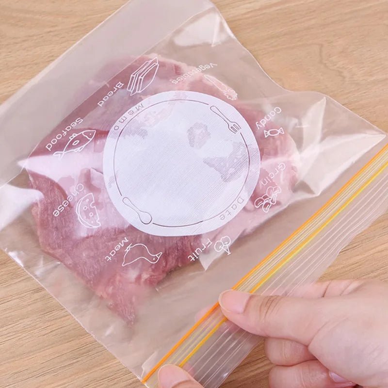 50PCS Reusable Double Seal Ziplock Bags – Food-Grade BPA-Free Clear Storage with Labeling Area | 10.63×11.02in