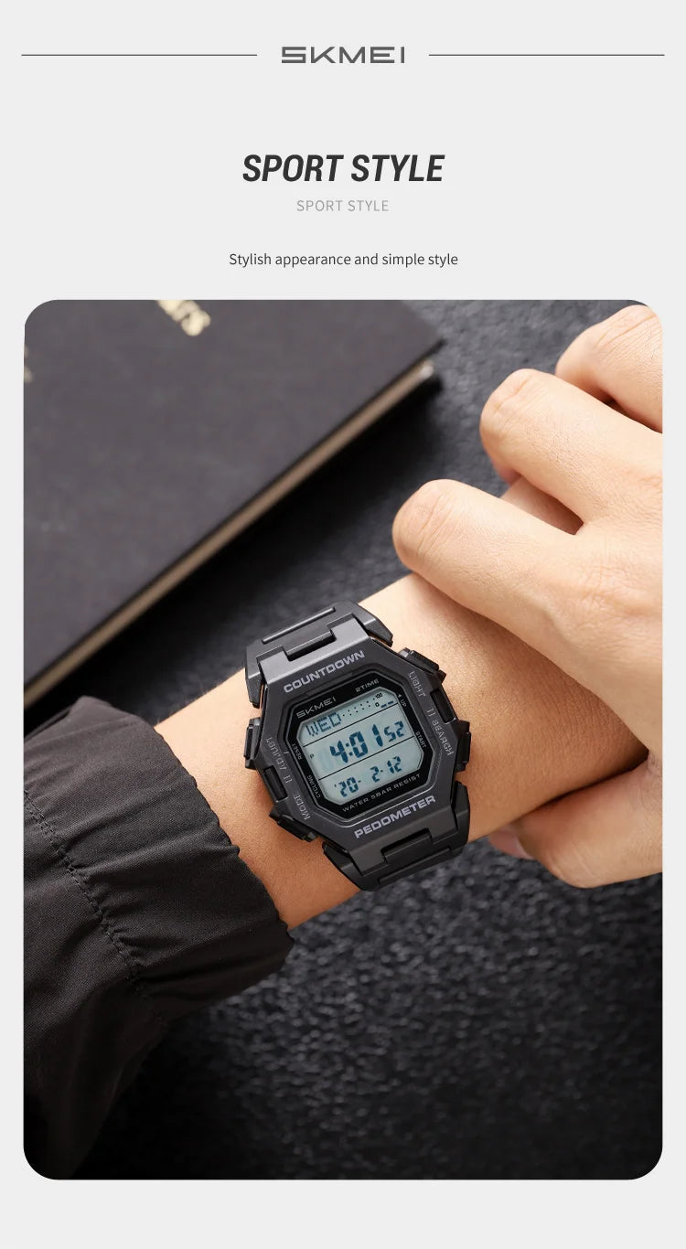 SKMEI 2596 Brand New Men Electronic Watch Fashion Alarm Clock Calendar Chronograph Luminous Digital Watches for Man reloj hombre