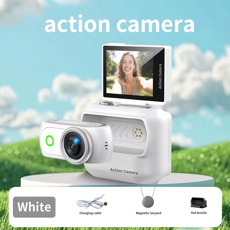 ANSVICAM 4K POV Camera — Magnetic Anti-Shake Vlog Cam with Case