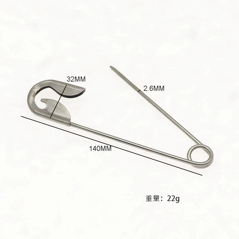 Simple Big Size Brooch Pin Women Hair Clip Brooch Buckles Jeans Fixed Suit Clothing Waist Clip Lady Waist Tighting Pins Jewelry