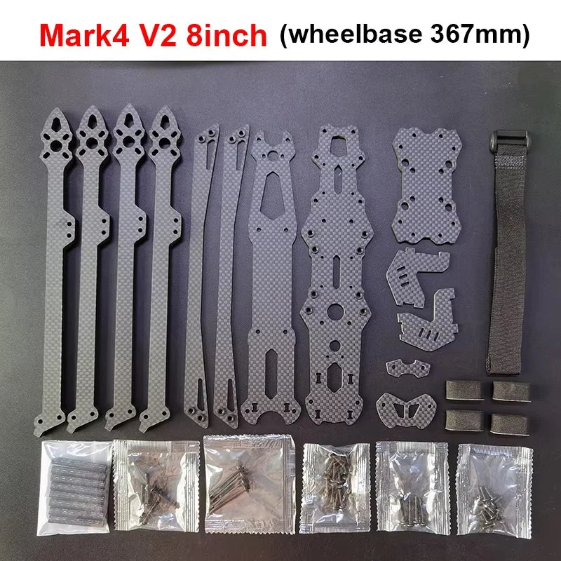 Mark4 Mark 4 13inch 539mm/8inch 367mm/9inch 387mm/10inch 427mm/7inch 295mm V2 3K Full Carbon Fiber TrueX Frame for FPV Model