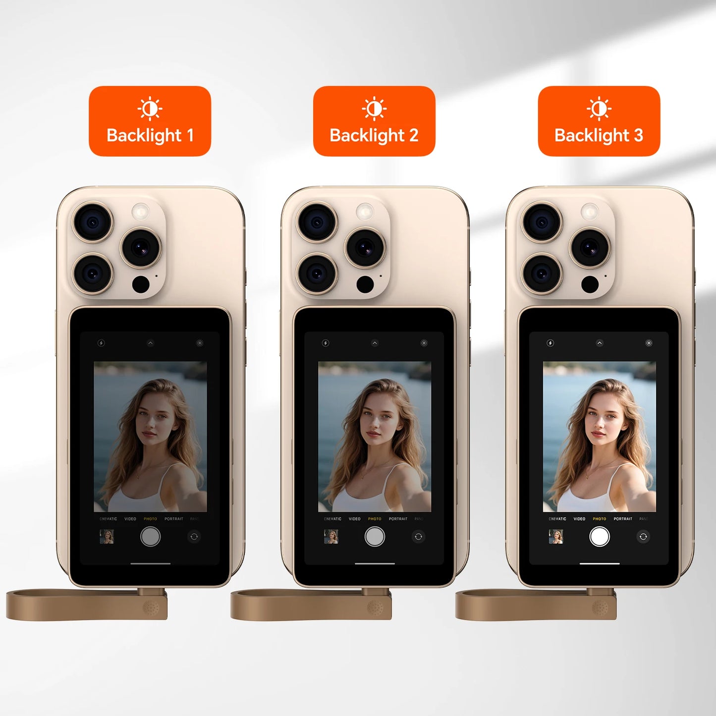 4K Magnetic Vlog Selfie Monitor Screen 3.94" Selfie Screen for Iphone 17 16 Samsung Android Smartphone for Vlog