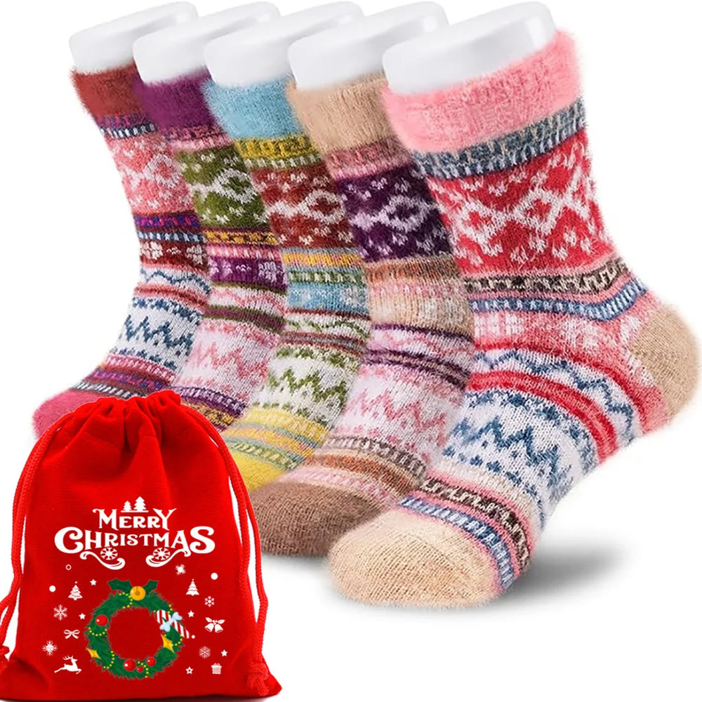 Women's Fuzzy Cozy Socks - Soft Home & Sleep Socks 5 Pairs Mixed Colors - photo 8