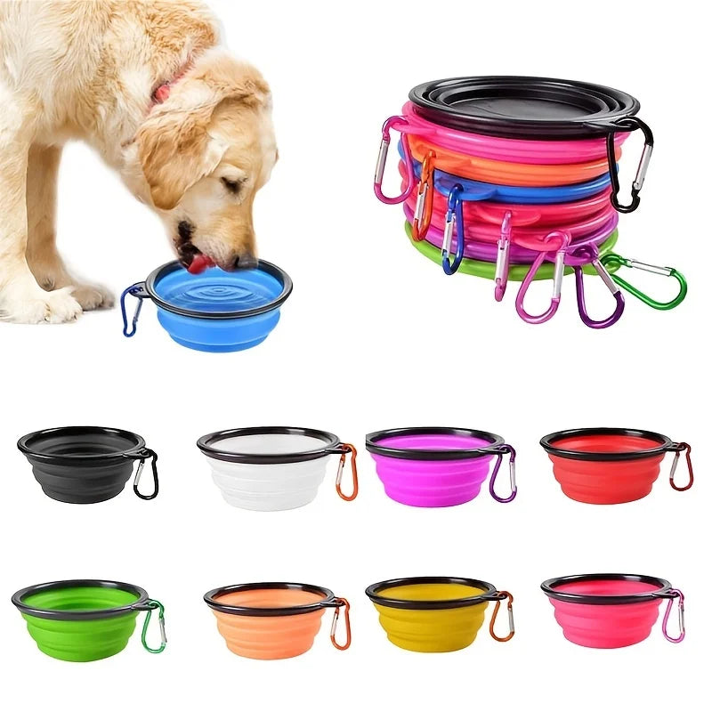 Collapsible TPR Pet Bowl - Portable Travel Food & Water