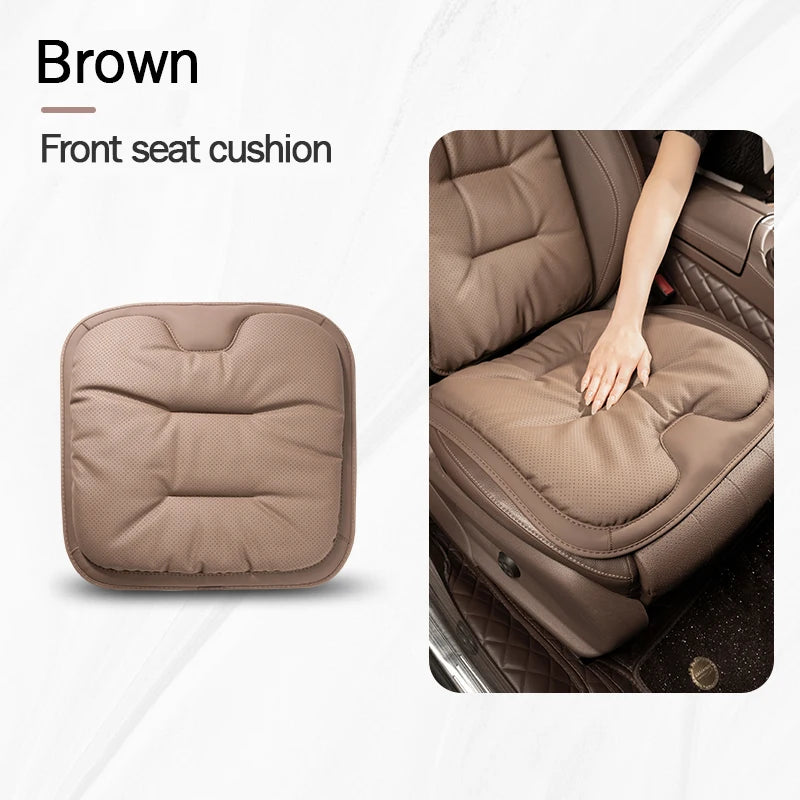 Universal Car Seat Cover – Leather Waist Cushion & Seat Protection Pad for All Seasons