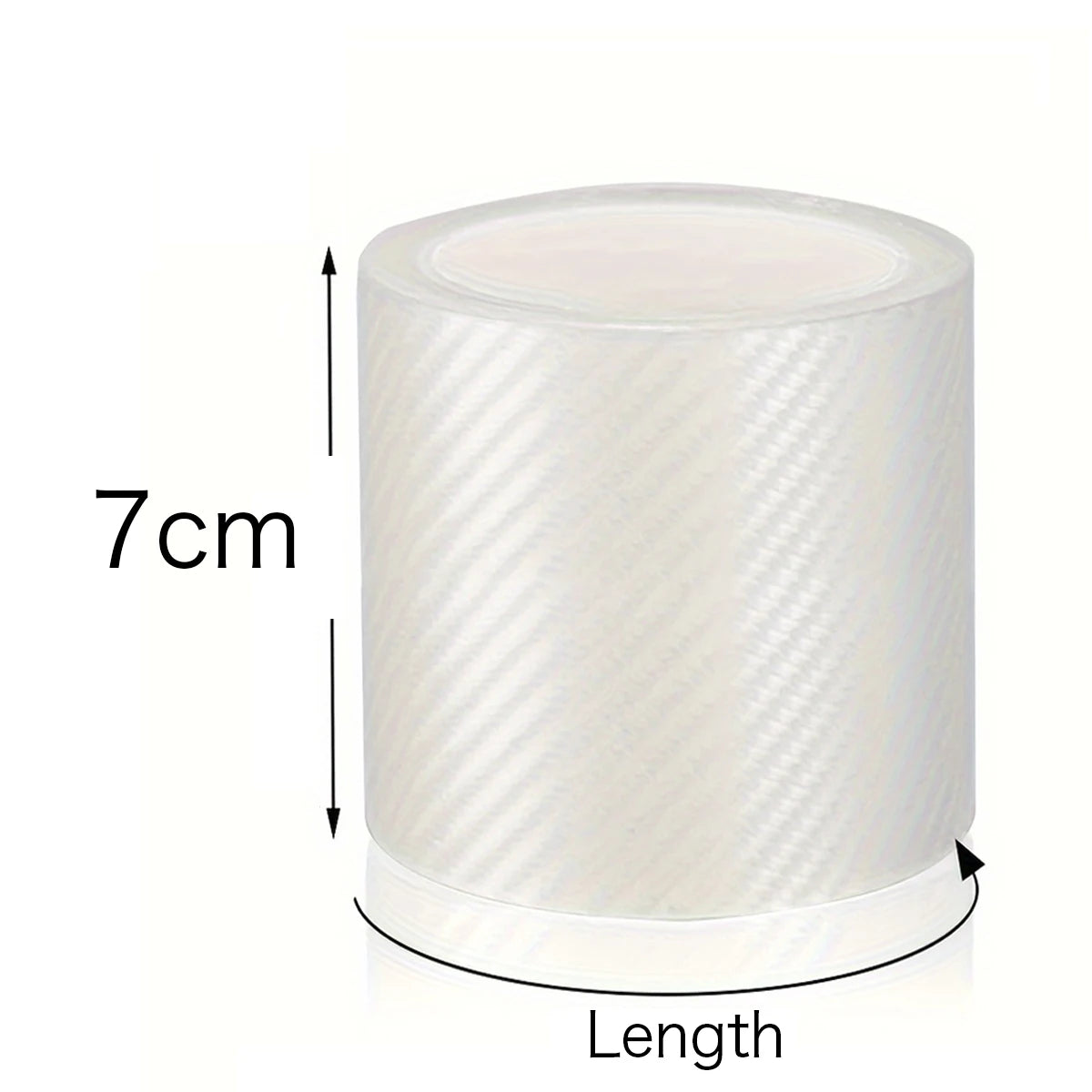 1-10m Nano Carbon Fiber Film Transparent Car Body Vinyl Wrap Black Sticker 3D Auto Foil Cover Decoration Door Mirror Protective