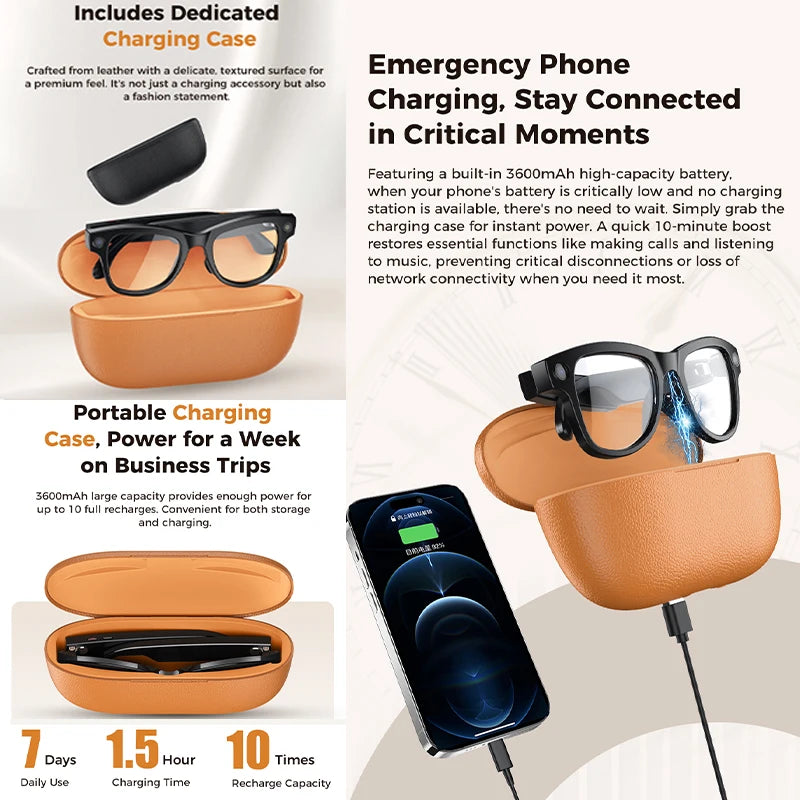AI Smart Glasses — 4K Camera, 32GB & Language Translation