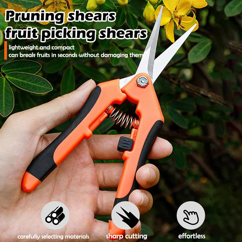 Garden Pruning Scissors — Stainless Steel Bonsai & Flower Shears