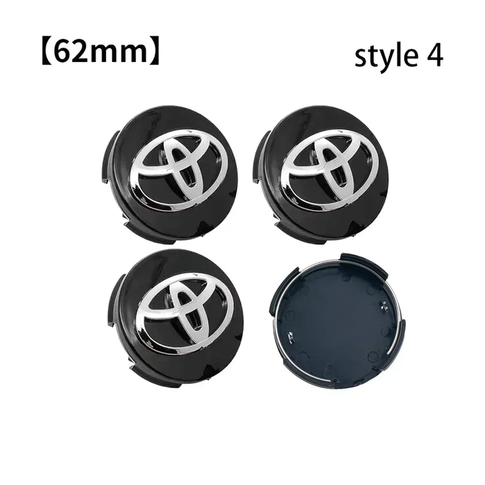 4pcs/Lot 57mm 62mm Refitting Car Wheel Center Caps Hub Center Covers For Toyota YARiS RAIZE Corolla Camry RAV4 Car Accessories