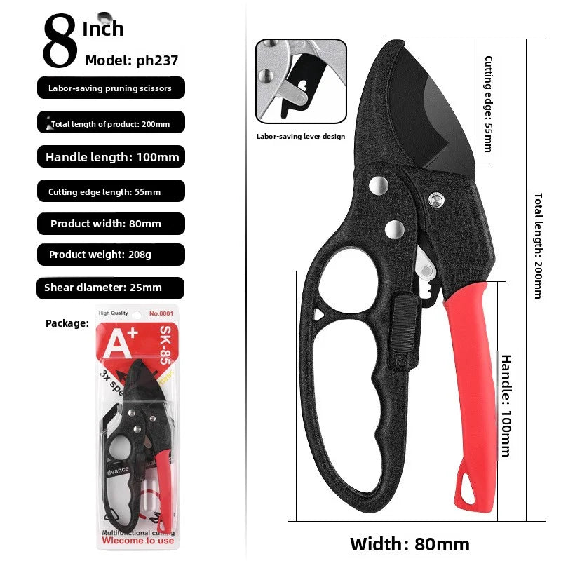 SK5 stainless steel rust resistant coarse pruning shears, pruning shears with pulleys, pruning shears for fruit trees, horticult