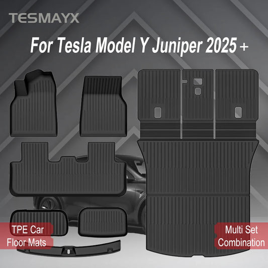 for Tesla Model Y Juniper 2026 2026 Car Floor Mats Cargo Liner Trunk Mats Backrest Kick Pads Protection Car Interior Accessories