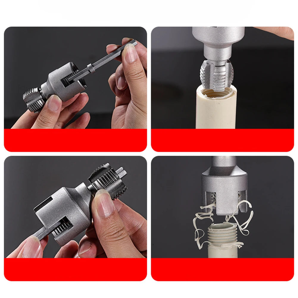 2PCS 20MM+25MM Water Pipe Threader Tapping Tool Ppr/pvc Internal Thread External Thread Integrated Die Water Pipe Opener