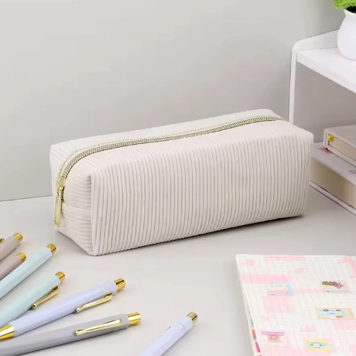 1pc Pencil Case Solid Color Pencil Case school supplies Large Capacity Pencil Case Stationery Bag Pencil Case School Pencil Case