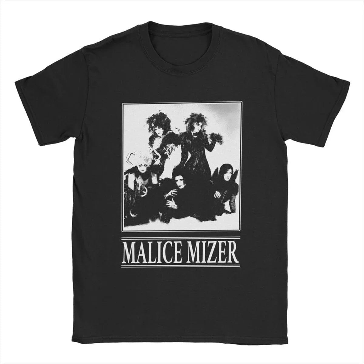 Malice Mizer Band Singer T Shirts Vintage T-Shirts Round Neck Rock Musician Tees Short Sleeve merchandise