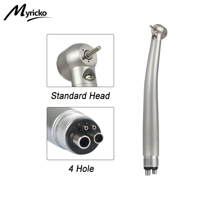 Myricko Dental LED High-Speed Handpiece Turbine – CE & FDA Certified, Triple Water Spray, 2/4 Hole, 135°C Autoclavable | WJ-162/164