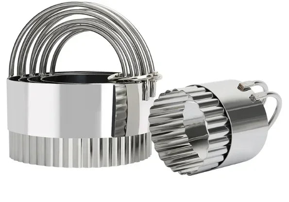 5-Piece Round Biscuit Cutter Set with Handles - Stainless Steel - photo 8
