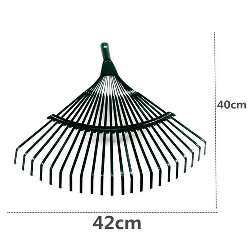 1Pc 22-tooth Garden Leaf Rake Grass Farming Rake Durable Iron Potting Garden Rake for Gardeners and Landscapers Reliable Tools