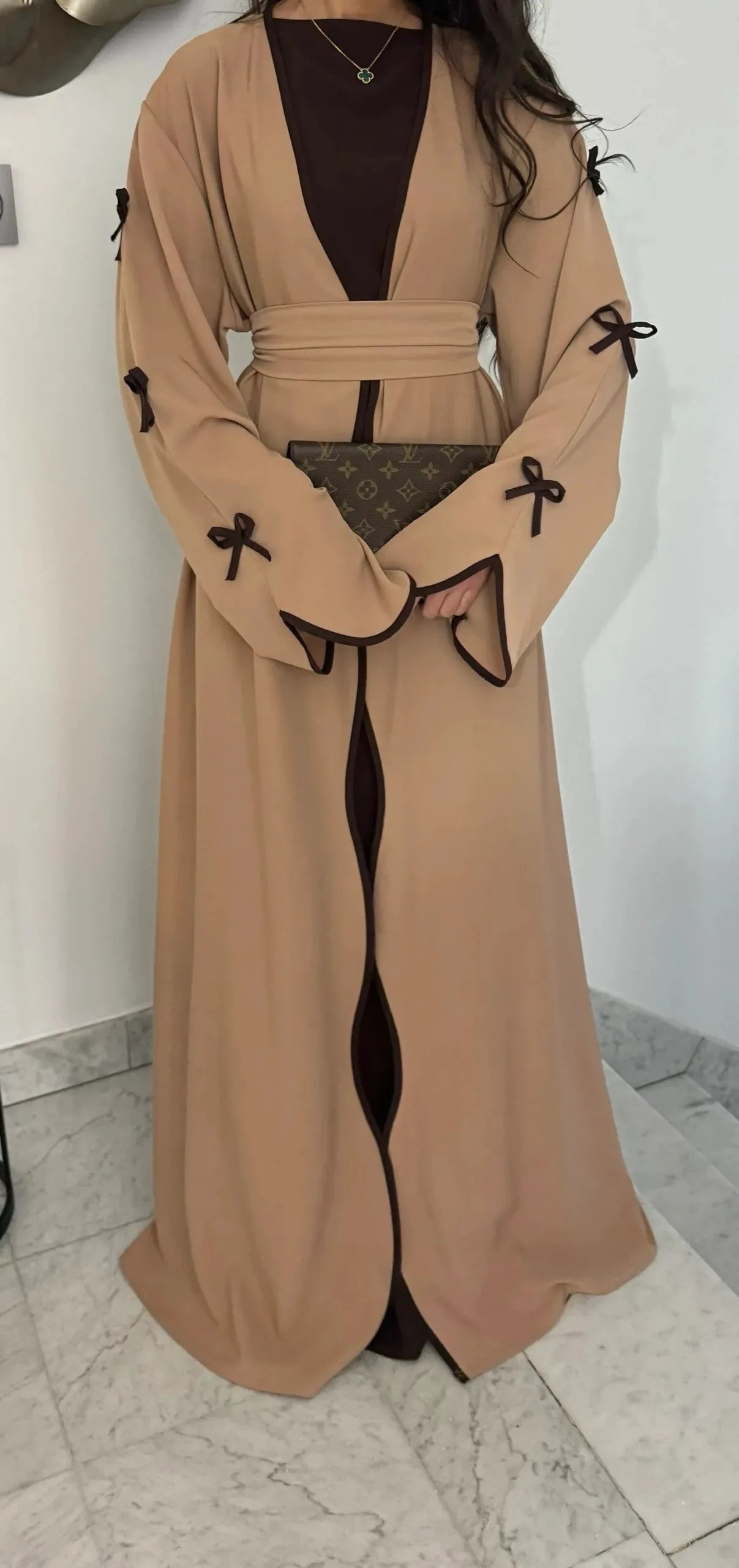 Eid Bow Abaya Women Cardigan Dress Muslim Party Caftan Robe Jalabiya Morocco Dubai Kaftan Islam Vestidos Largos Ramadan 2026