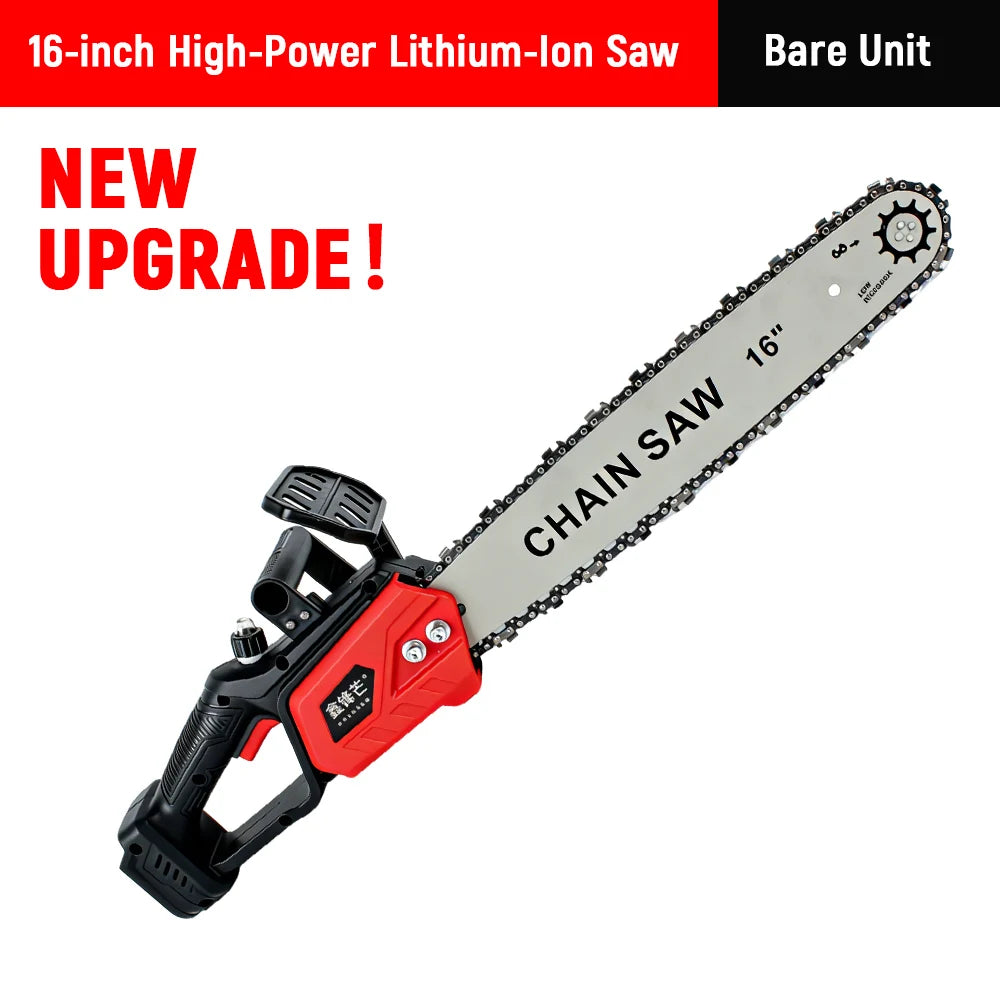Cordless Electric Chainsaw 12"/16" — Wood Cutting Power Tool (Compatible with Makita 21V Battery)