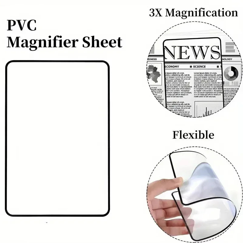 New Full Page Large Sheet Magnifier Magnifying Glass Reading Aid Glass Page Magnifying Lens Ultra-thin Reading Magnifier  New