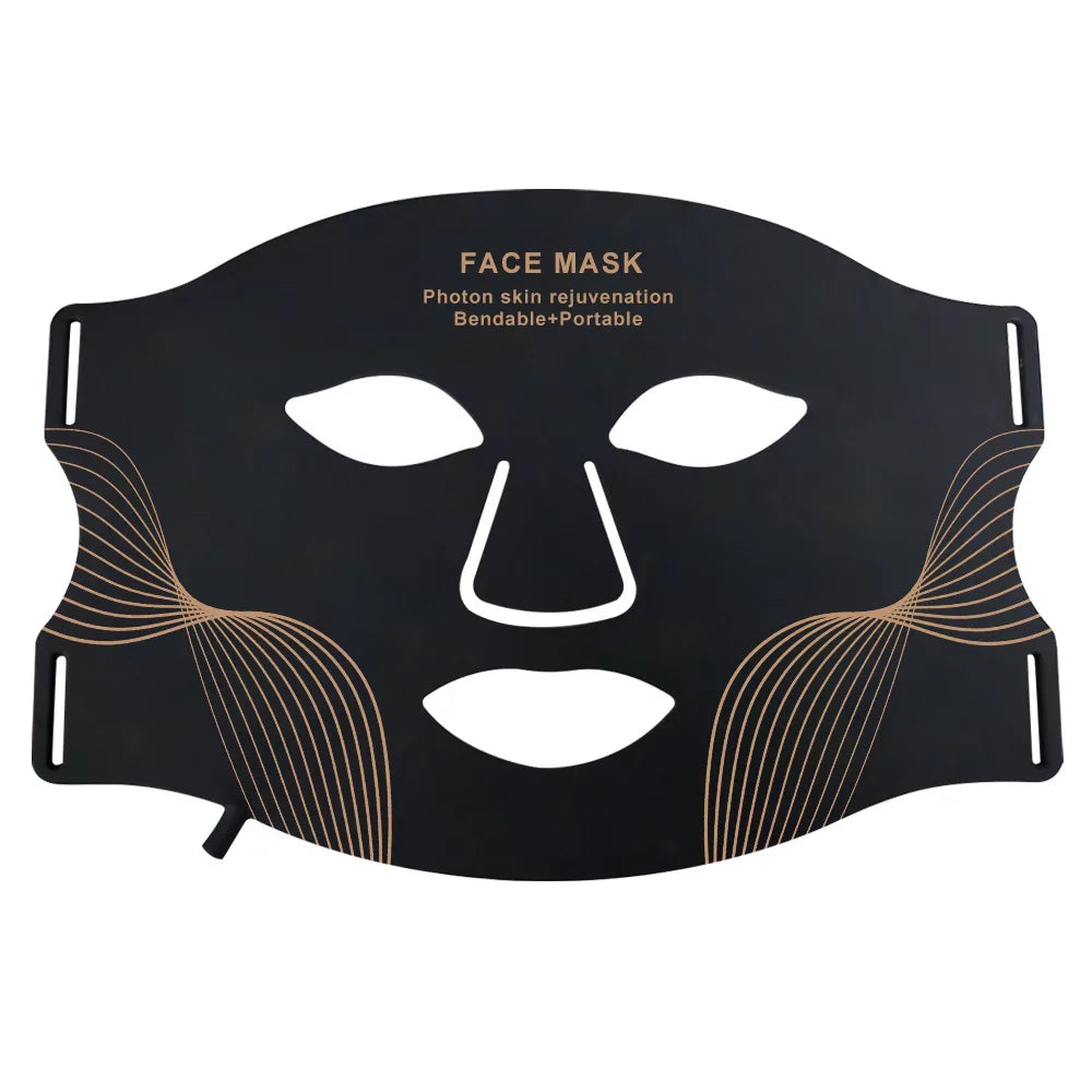 7 Color LED Face Mask with Neck Wireless Portable Red Light Therapy for Anti-Aging, Wrinkles, Skin Rejuvenation, Home Use
