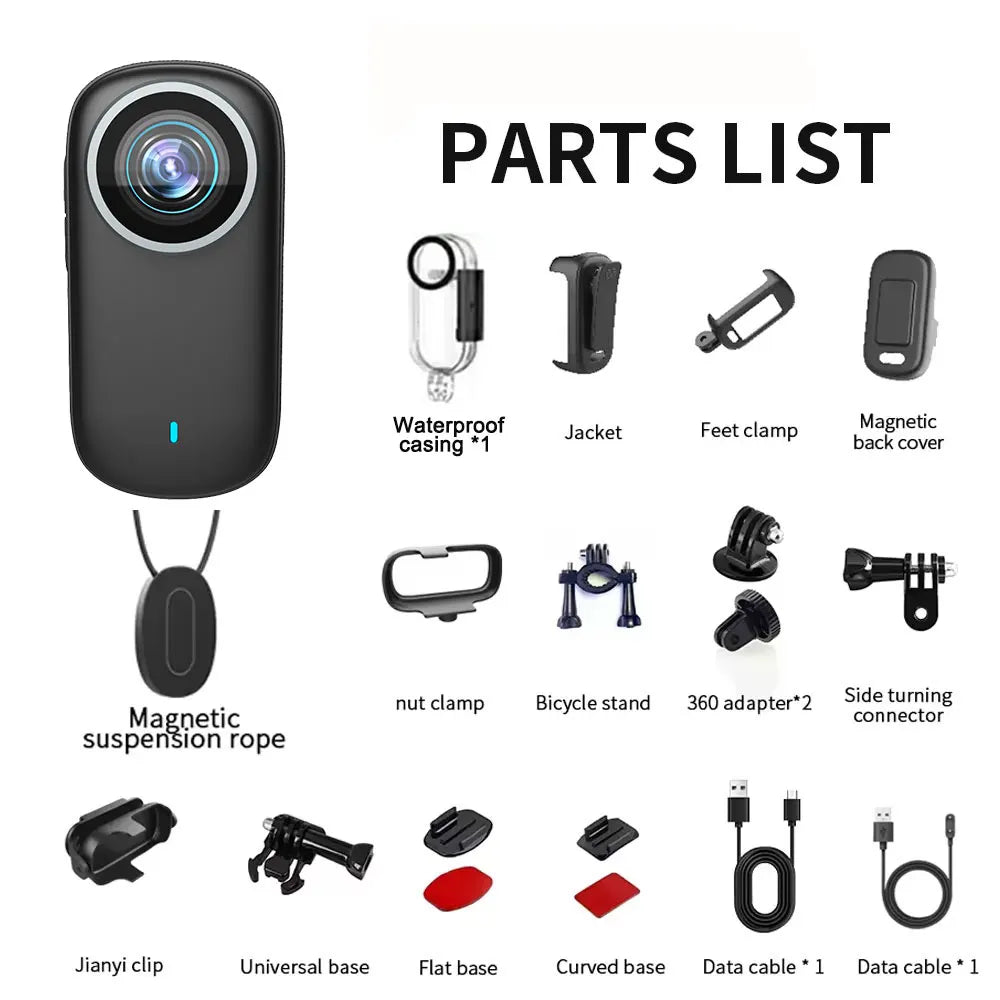 4K Thumb Sports Camera — Magnetic Waterproof Body Cam for Pets