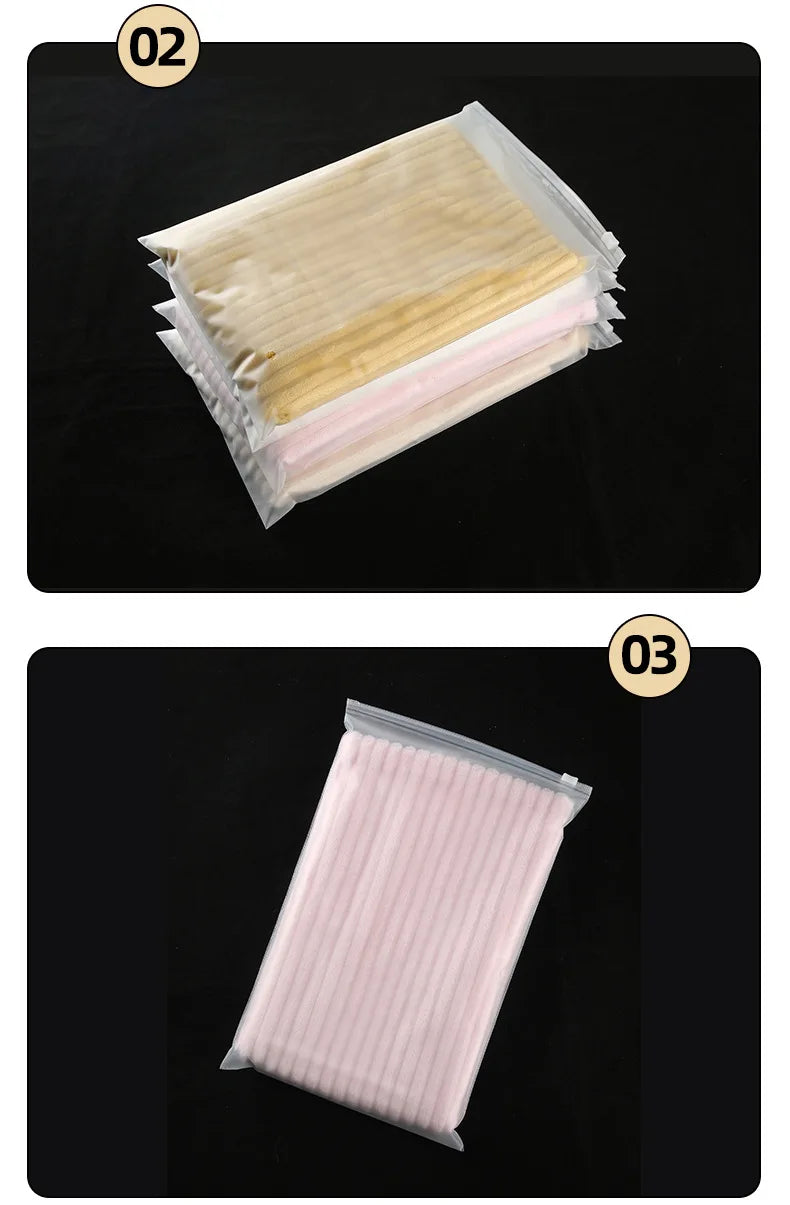 10PCS Transparent Scrub Clothes Zipper Bag PE Portable Storage Organizer Bag  Ziplock Bag Waterproof Packaging Bag