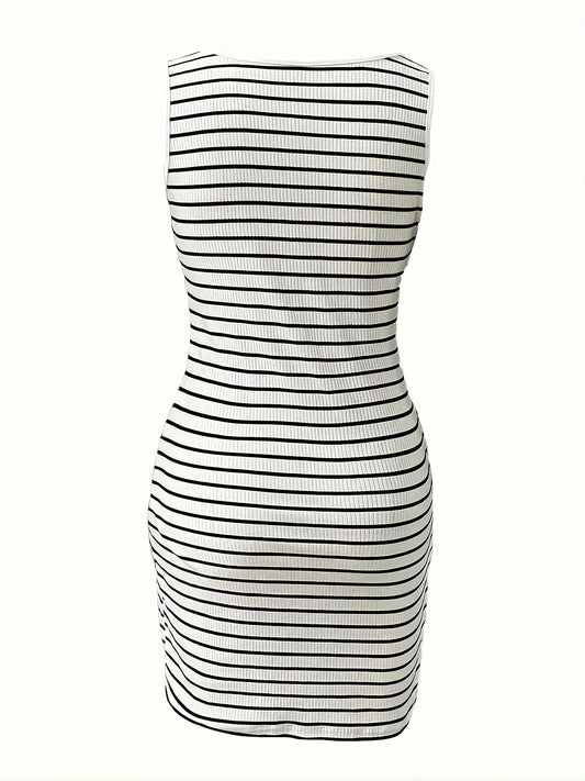 Women's Zipper-Waist Knitted Hip Dress – Slim Fit - photo 3