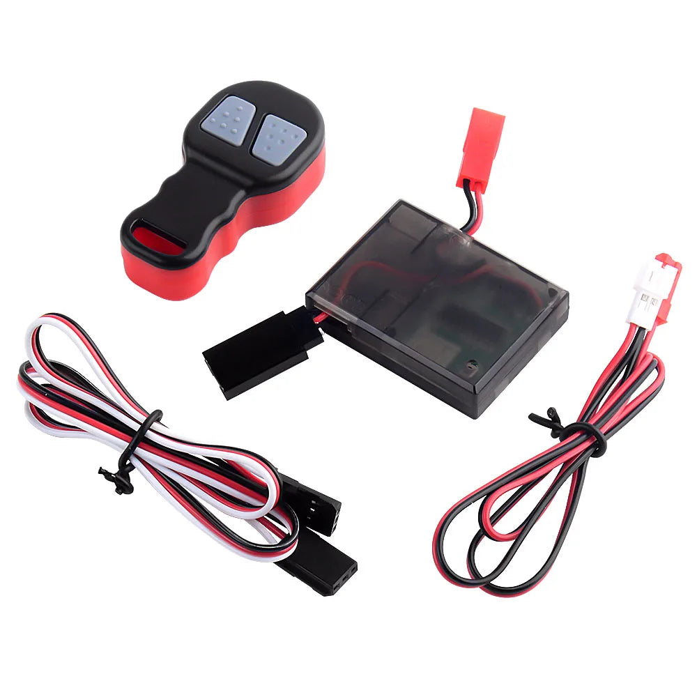 INJORA Metal Winch Wireless Remote Controller System for 1:10 RC Crawler Car Axial SCX10 90046 TRX4 TRX6 Gen8 Upgrade Parts