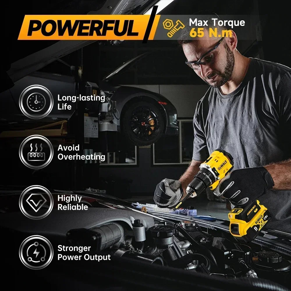 2026 NEW DEWALT DCD805 20V Power Tools Brushless Impact Drill Cordless Electric Screwdriver Multi-Function Hand Drill 668