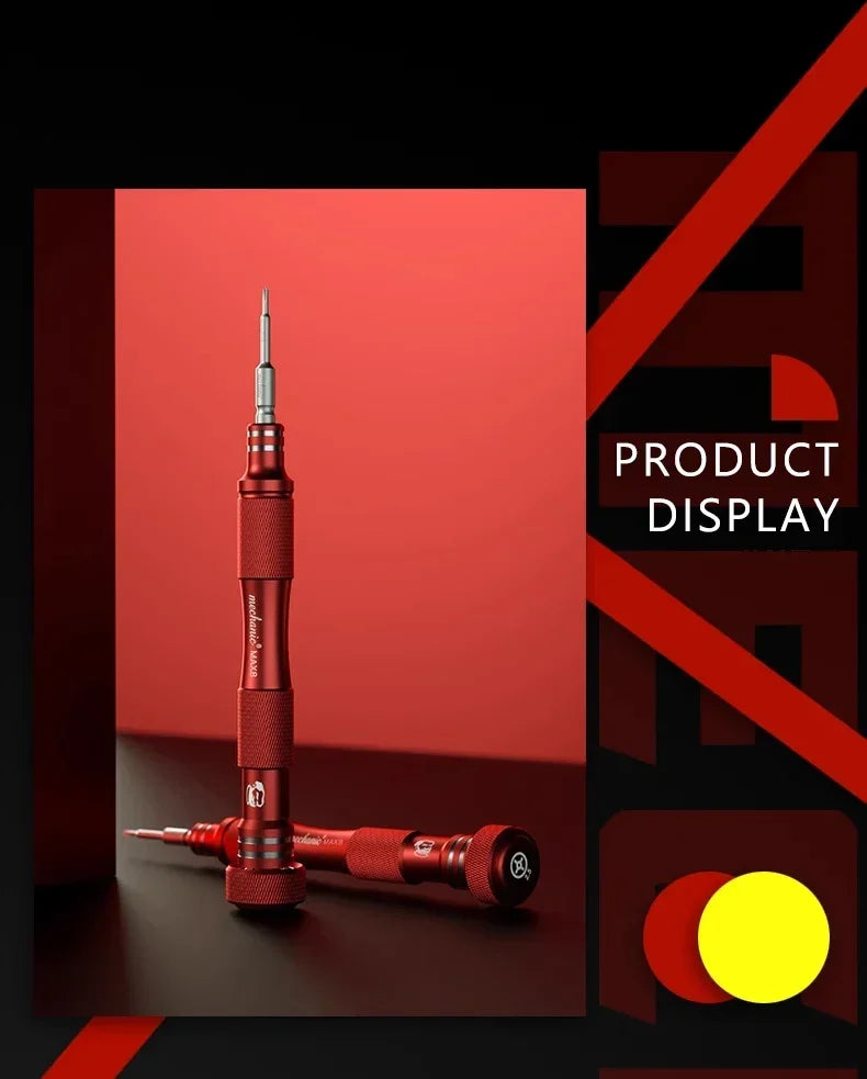 MECHANIC MAX8 Non-slip Screwdriver 0.8 Torx 0.6 Y-Type 1.2 1.5 Phillips 2.5 T2 for Mobile phone camera Repair Disassemble Tool