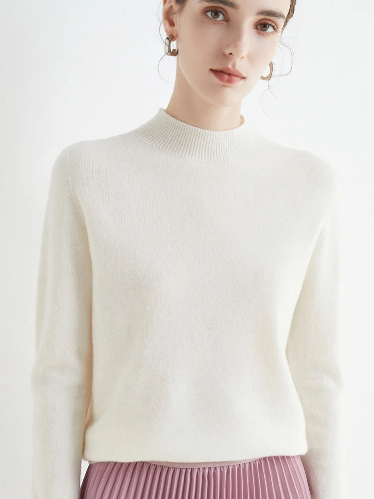 Women's soft mock neck pullover, solid knit — view 4 of 15