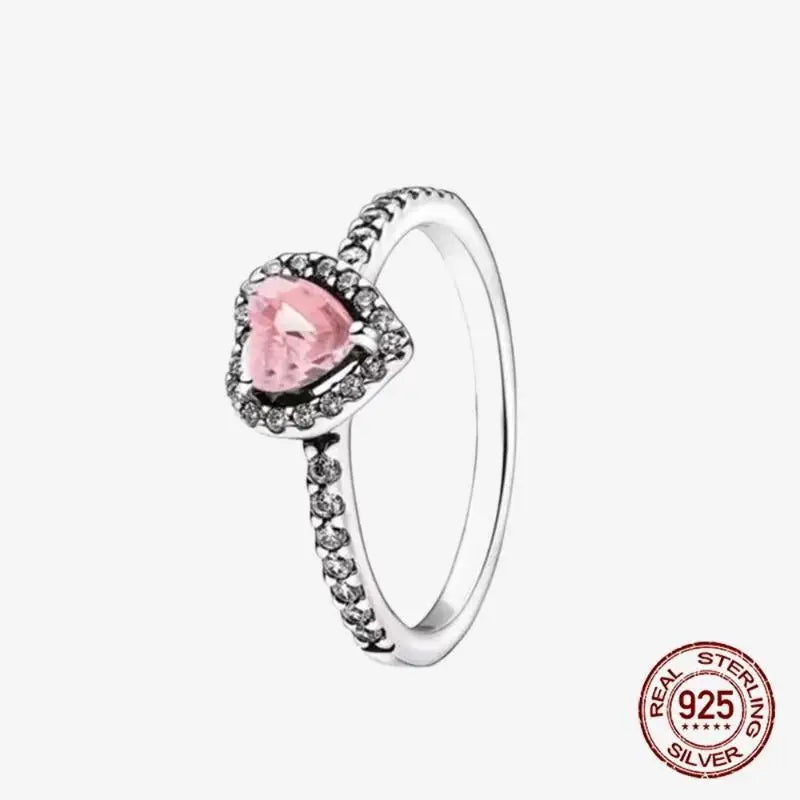 925 Sterling Silver Open Ring Style CZ Paved Heart Butterfly Flower Colorful Gemstone Ring For Women Daily Wear Jewelry Gift
