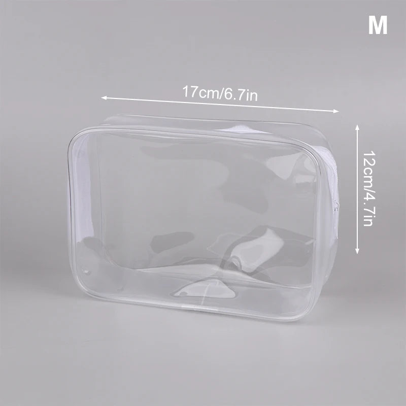 1Pc Clear Makeup Bag Fashion Transparent Travel Portable Mini Wash Storage Bags Women Zipper Organizer Cosmetic Bag
