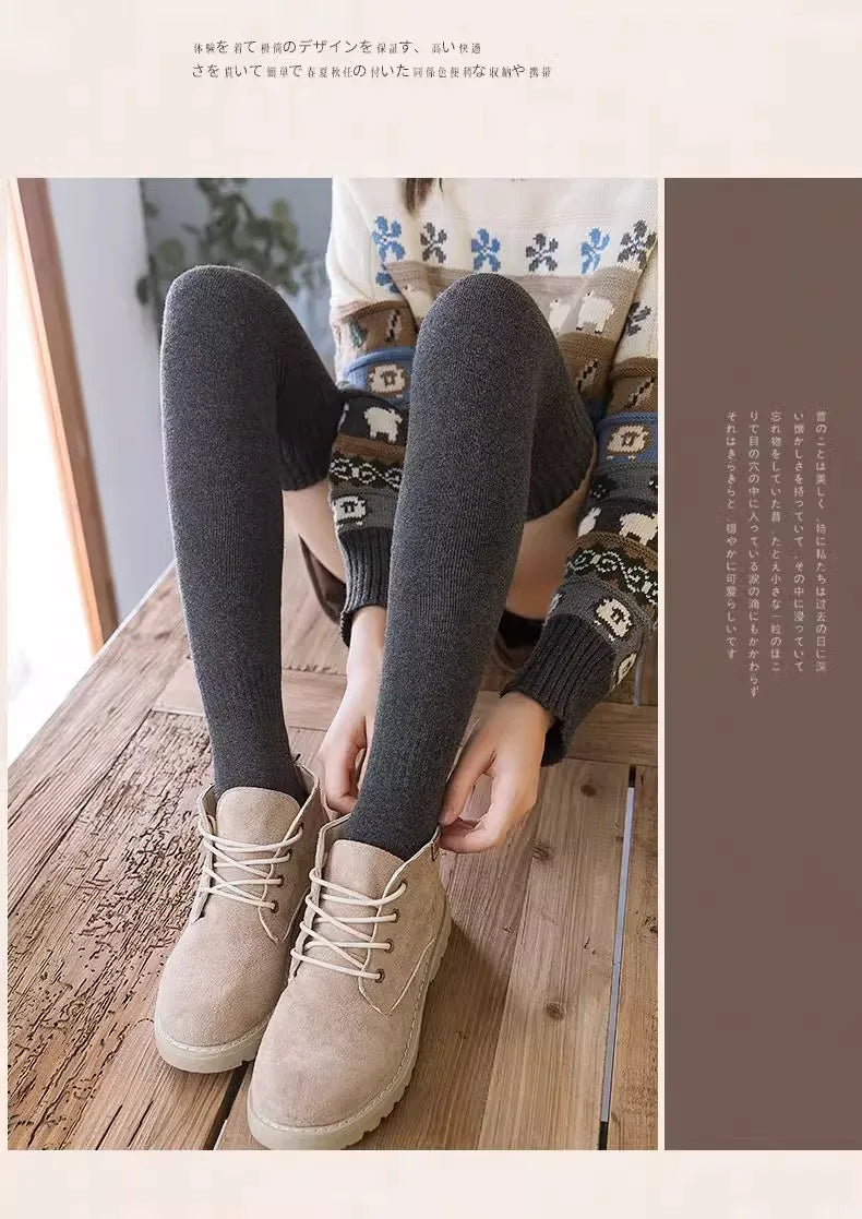 Women's Thick Over the Knee Socks, Terry Lined