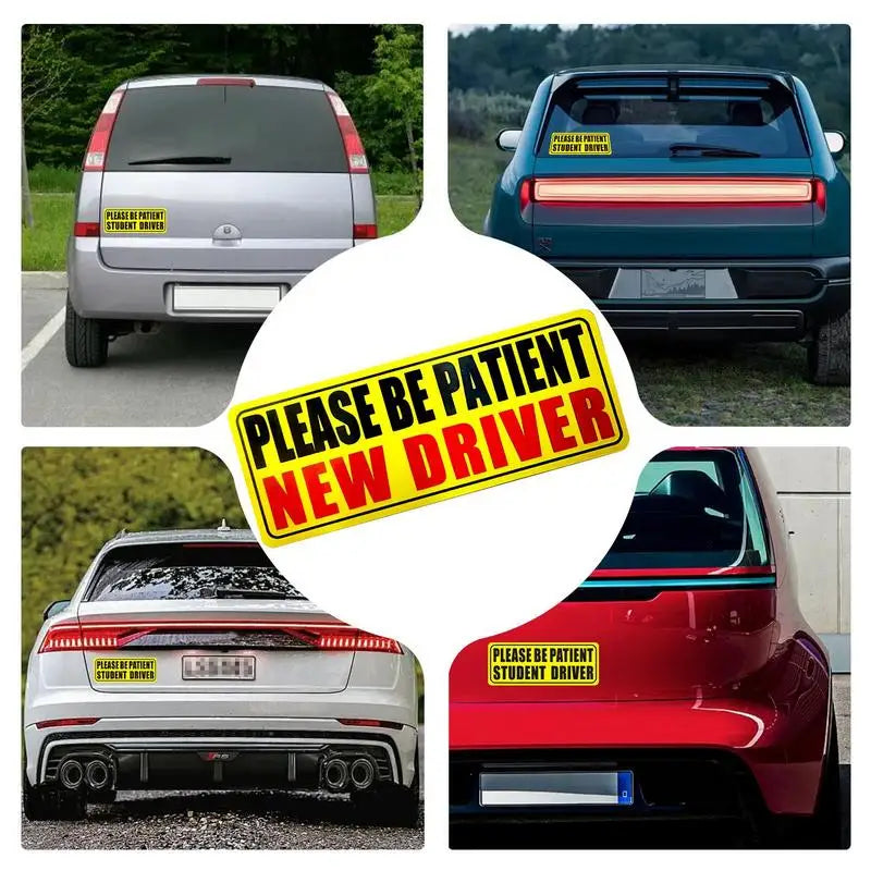 Student Driver Magnet For Car Please Be Patient Student Driver Decal Reflective Novice Driver Sticker Please Be Patient Student