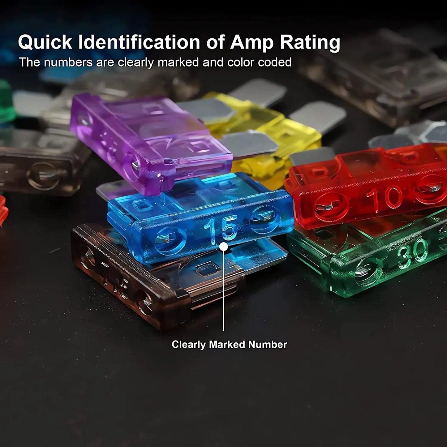 Standard Blade Fuse Assortment Kit - 2A to 35A Varieties