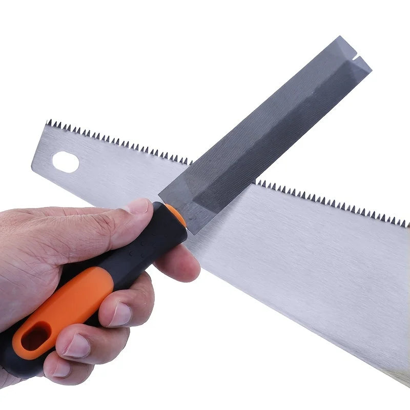 6 Inch Diamond Triangle Saw File High Hardness Bearing Steel Durable Rasp for Sharpening Saw Blade Woodworking and Metal Tools