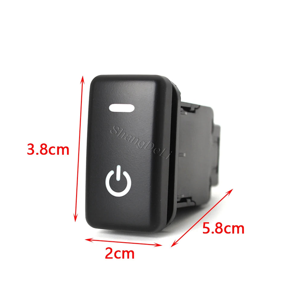 Car LED DRL Light Power On Off Front Rear Fog Lamp Spotlights Button Switch For Toyota FJ Land Cruiser Prado 120 LC100