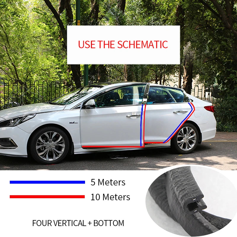 U-Shape Car Door Edge Guard Trim, 2 m, 5 m or 10 m - view 2