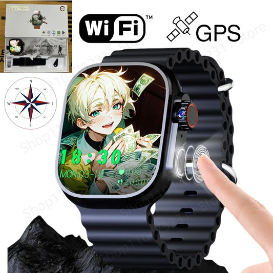 S10 Ultra 3 MAX Smartwatch — 4G/5G LTE, Rotating Camera, GPS & NFC