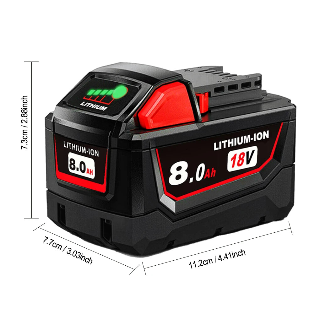 18V 8.0Ah battery replacement compatible with high-quality Milwaukee M18 8000Ah cordless power tools