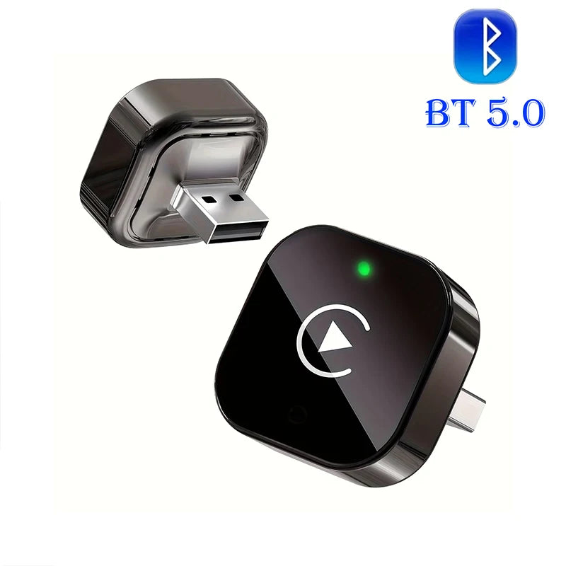 Vyvylabs Wireless CarPlay Adapter Fast Auto-Connect Mini Box USB Plug-and-play for iPhone 6 and Android 11 above with USB-A Port